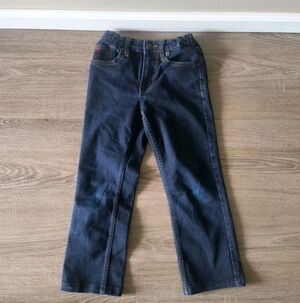 Cat & Jack Boys Denim Jeans Straight Leg Size 7 Dark Blue